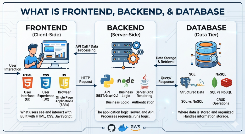 What Is Frontend, Backend DataBase