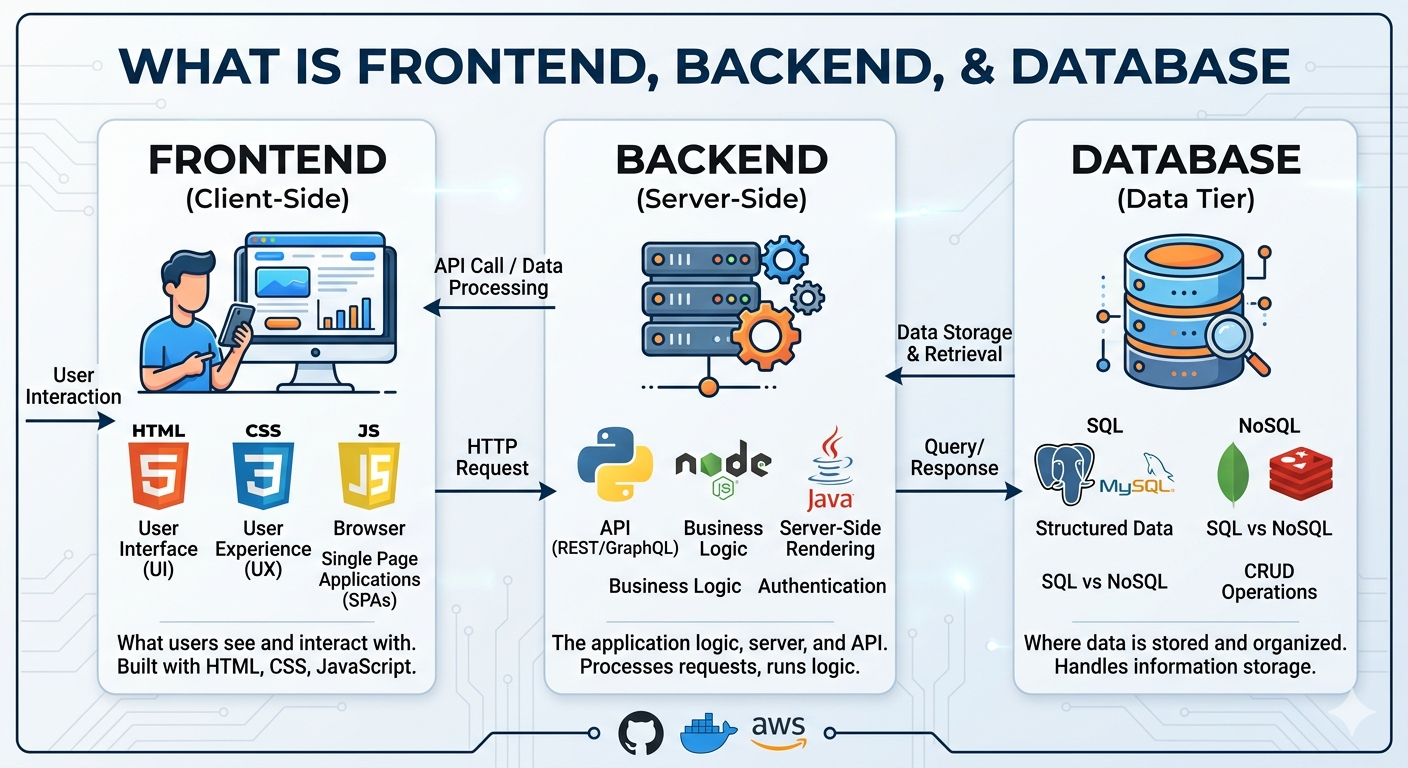 What Is Frontend, Backend DataBase